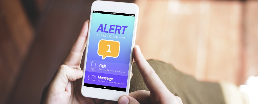 alert notification- equipment monitoring