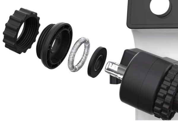 Pinnacle's PC131 Rotary Evaporator parts close up view